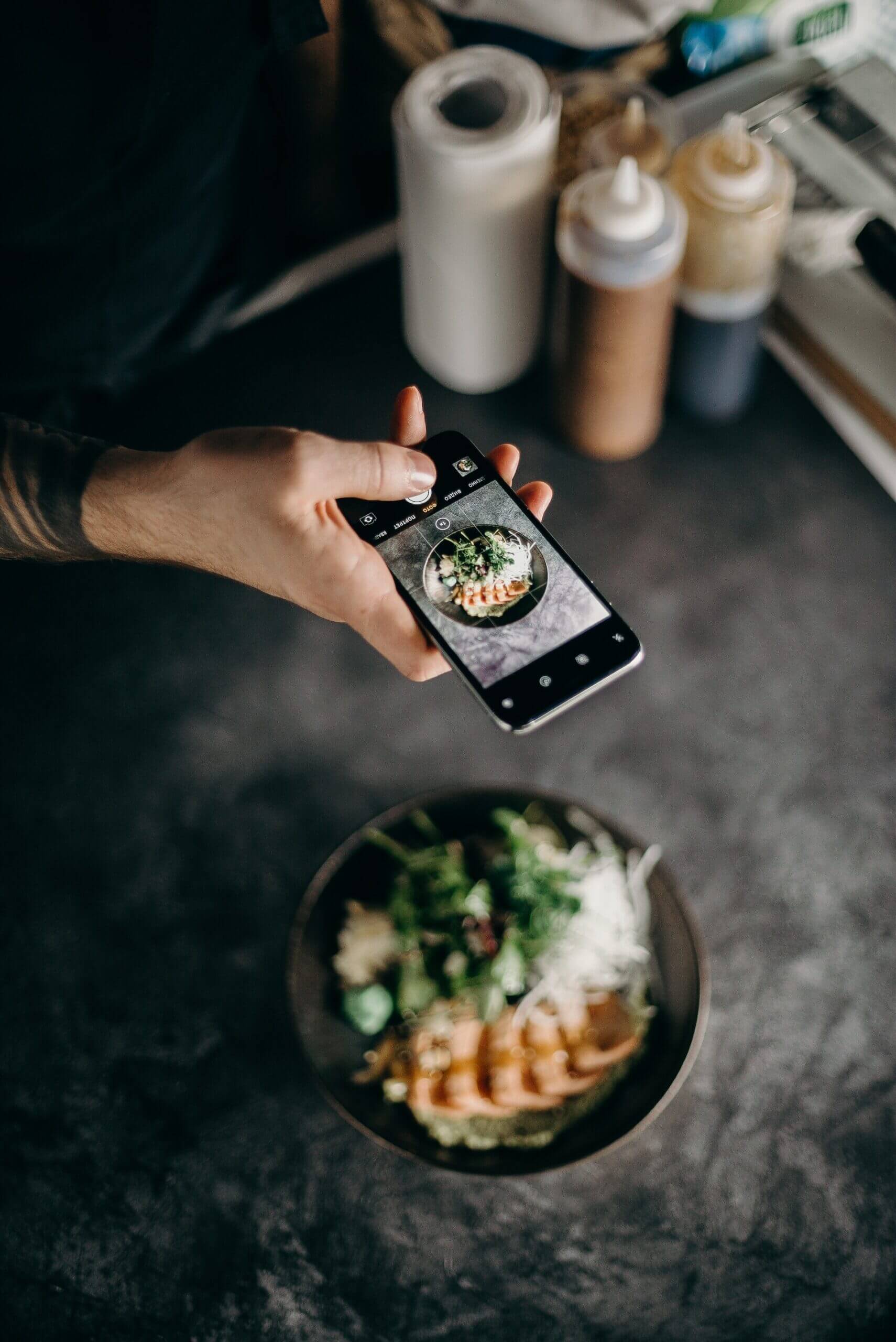 A Person Captures And Shares A Photo Of A Scrumptious Plate Of Food To Connect With Their Audience Through Brutally Honest Blogging.